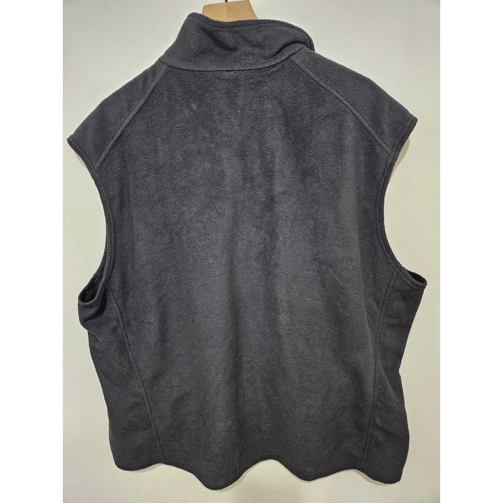 Columbia Steens Mountain Fleece Vest Mens XXL Gray Full Zip AM1535 Charcoal